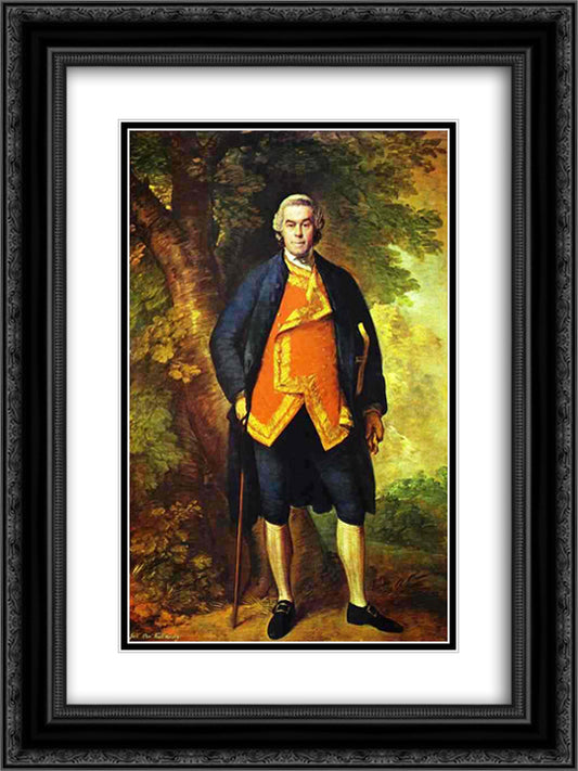 John, 1st Viscount Kilmorey 18x24 Black Ornate Wood Framed Art Print Poster with Double Matting by Gainsborough, Thomas