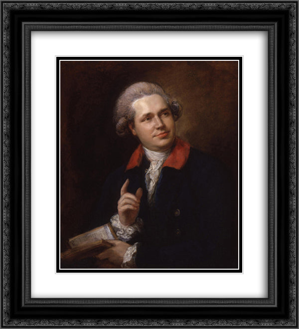 John Henderson 20x22 Black Ornate Wood Framed Art Print Poster with Double Matting by Gainsborough, Thomas