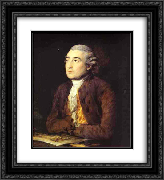 Philip James de Loutherbourg 20x22 Black Ornate Wood Framed Art Print Poster with Double Matting by Gainsborough, Thomas