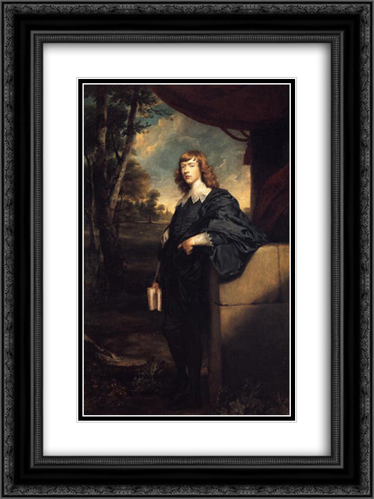 Portrait of George Spencer, 2nd Earl Spencer 18x24 Black Ornate Wood Framed Art Print Poster with Double Matting by Gainsborough, Thomas