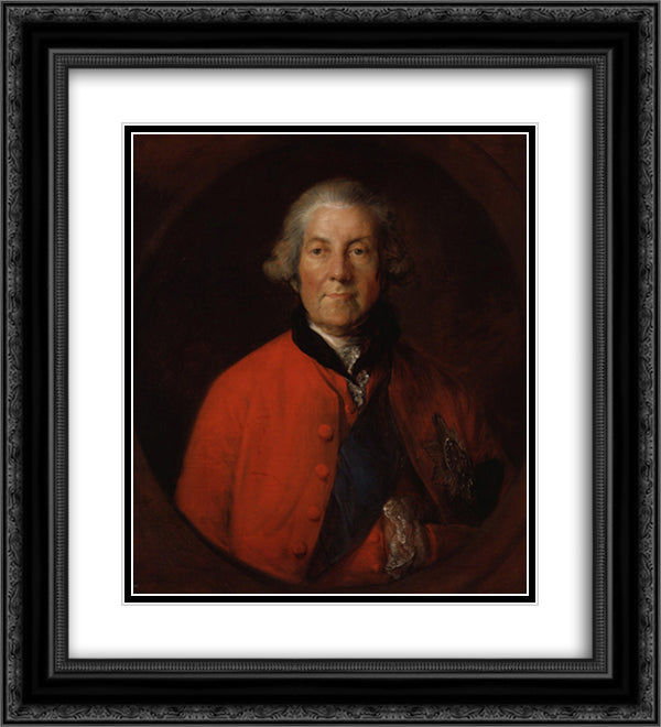 Portrait of John Russell, 4th Duke of Bedford 20x22 Black Ornate Wood Framed Art Print Poster with Double Matting by Gainsborough, Thomas