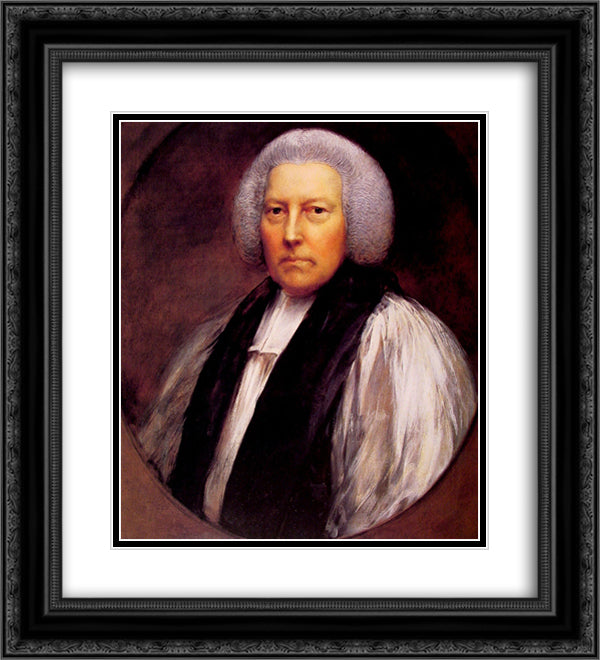 Richard Hurd, Bishop of Worcester 20x22 Black Ornate Wood Framed Art Print Poster with Double Matting by Gainsborough, Thomas