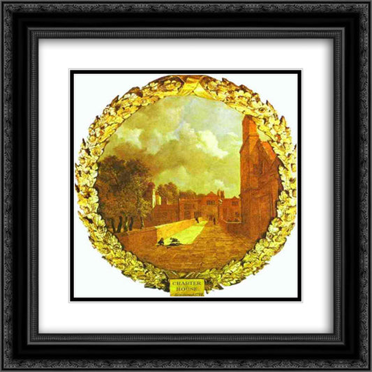 The Charterhouse, London 20x20 Black Ornate Wood Framed Art Print Poster with Double Matting by Gainsborough, Thomas