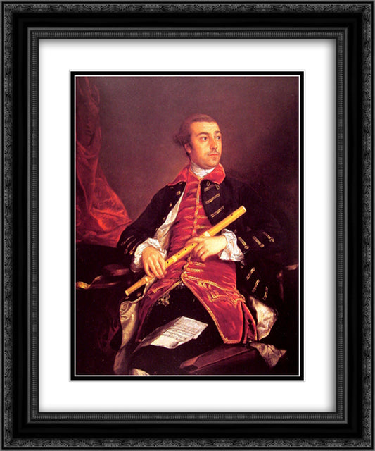 William Wollaston 20x24 Black Ornate Wood Framed Art Print Poster with Double Matting by Gainsborough, Thomas