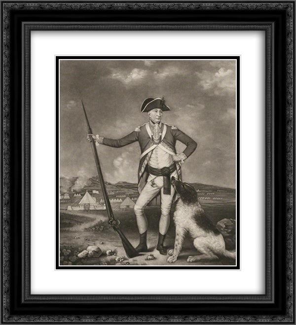 Sir Richard Whitworth in camp at Winchester 20x22 Black Ornate Wood Framed Art Print Poster with Double Matting by Hardy, Thomas