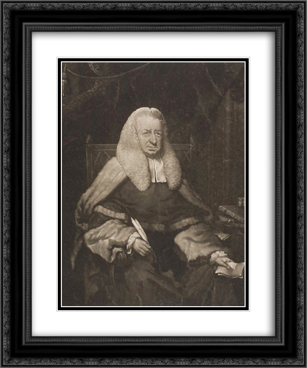 The Honorable Sir Henry Gould 20x24 Black Ornate Wood Framed Art Print Poster with Double Matting by Hardy, Thomas