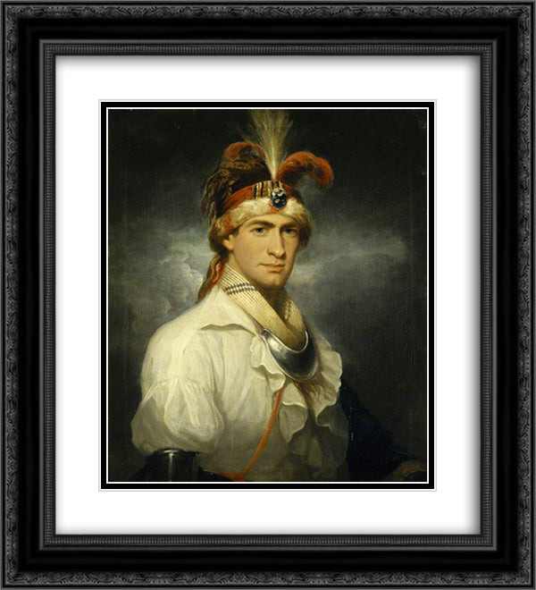 William Augustus Bowles 20x22 Black Ornate Wood Framed Art Print Poster with Double Matting by Hardy, Thomas