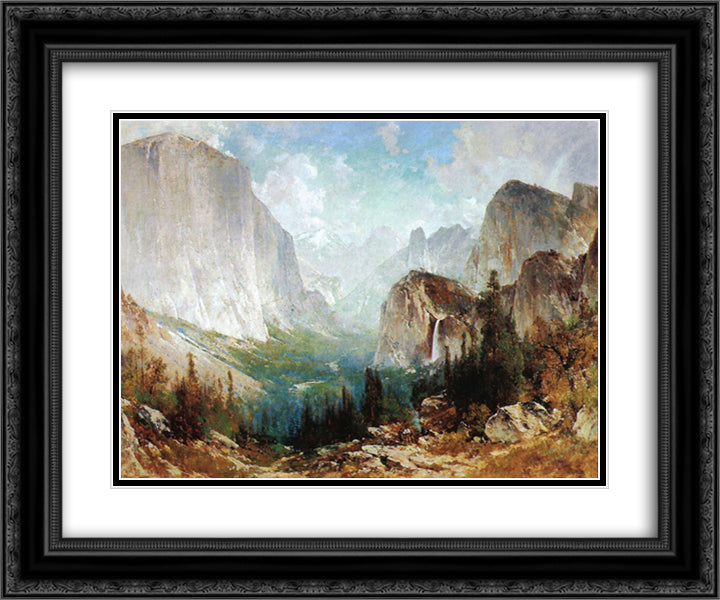 After the Storm, Yosemite Valley 24x20 Black Ornate Wood Framed Art Print Poster with Double Matting by Hill, Thomas