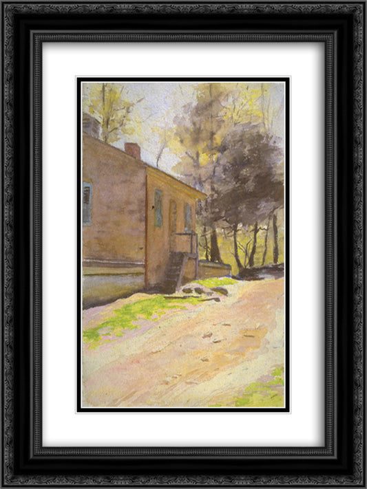 Pennsylvania Scene 18x24 Black Ornate Wood Framed Art Print Poster with Double Matting by Anshutz, Thomas Pollock