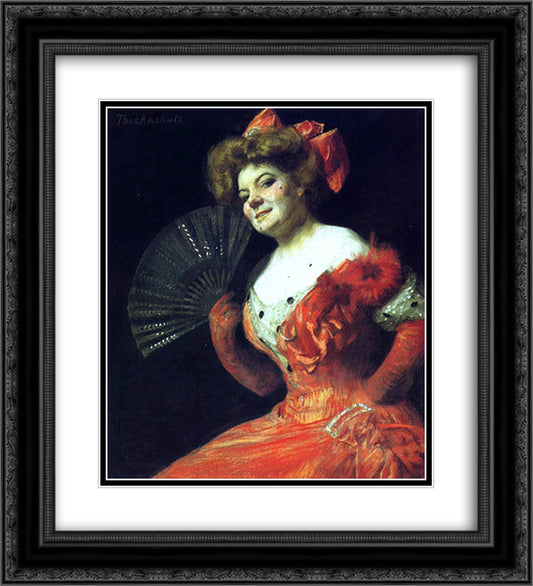 Portrait of Katharine Rice 20x22 Black Ornate Wood Framed Art Print Poster with Double Matting by Anshutz, Thomas Pollock