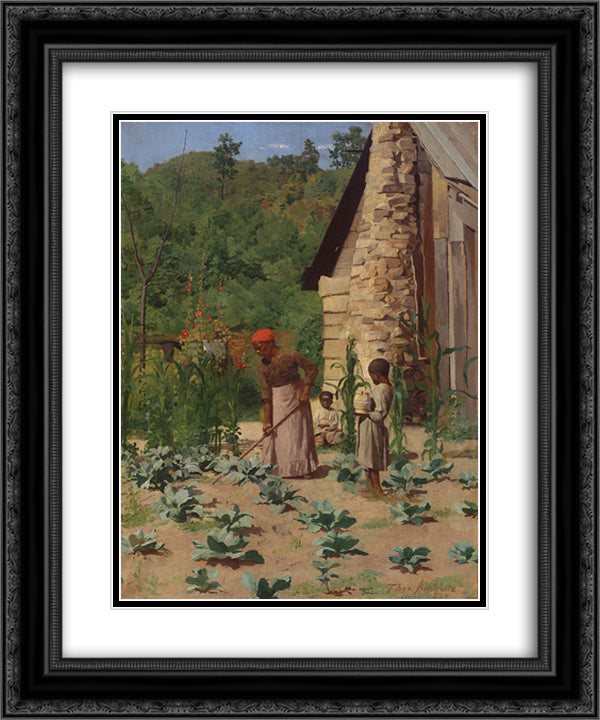 The Way They Live 20x24 Black Ornate Wood Framed Art Print Poster with Double Matting by Anshutz, Thomas Pollock