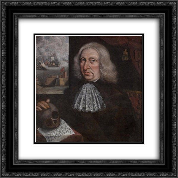 Self-Portrait 20x20 Black Ornate Wood Framed Art Print Poster with Double Matting by Smith, Thomas