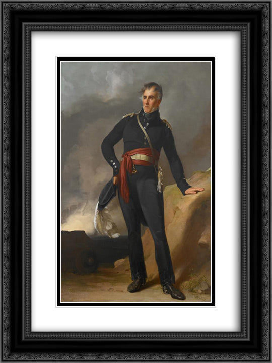 Colonel Samuel Boyer Davis 18x24 Black Ornate Wood Framed Art Print Poster with Double Matting by Sully, Thomas