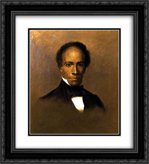 Edward James Roye 20x22 Black Ornate Wood Framed Art Print Poster with Double Matting by Sully, Thomas