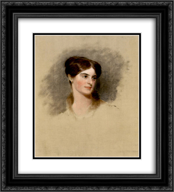Fanny Kemble 20x22 Black Ornate Wood Framed Art Print Poster with Double Matting by Sully, Thomas