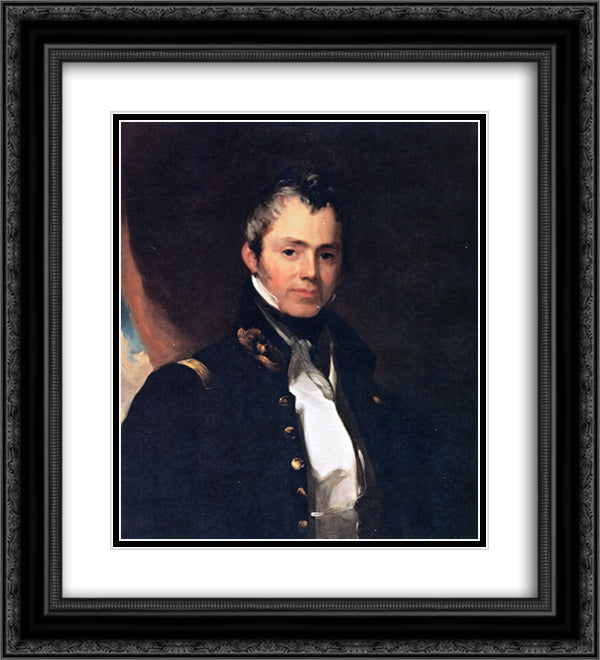 General Sylvanus Thayer 20x22 Black Ornate Wood Framed Art Print Poster with Double Matting by Sully, Thomas