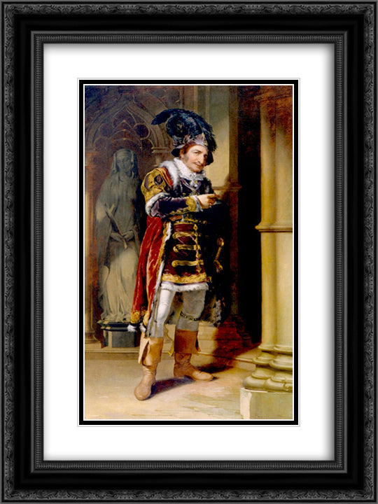 George Frederick Cooke in the Role of Richard III 18x24 Black Ornate Wood Framed Art Print Poster with Double Matting by Sully, Thomas