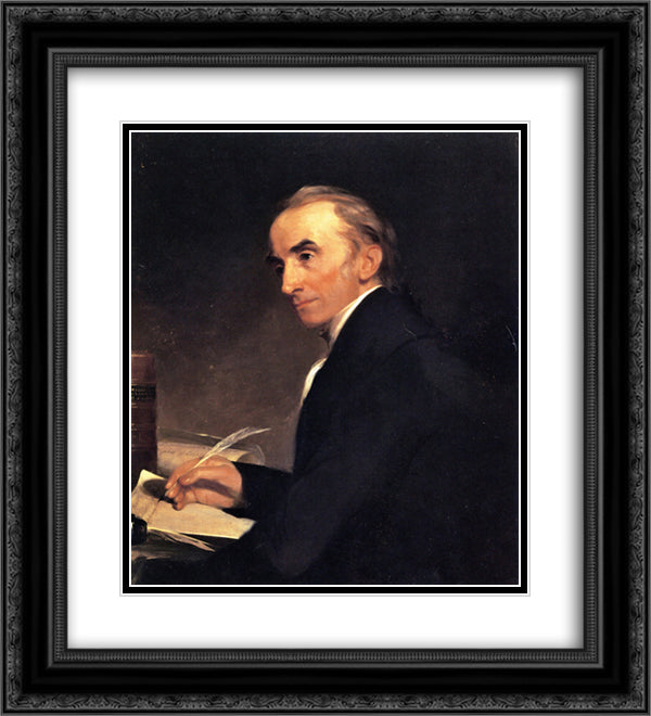 Joseph Hopkinson 20x22 Black Ornate Wood Framed Art Print Poster with Double Matting by Sully, Thomas