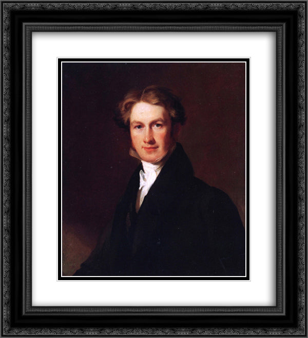 Levi Fletcher 20x22 Black Ornate Wood Framed Art Print Poster with Double Matting by Sully, Thomas