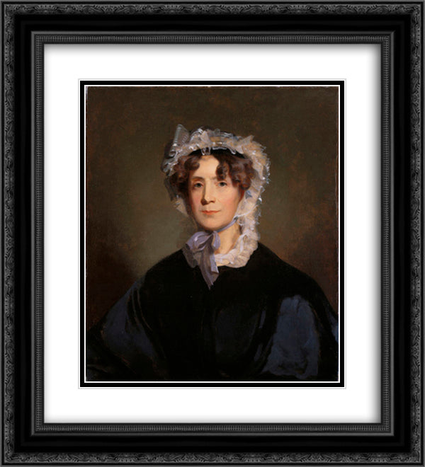 Martha Randolph Jefferson 20x22 Black Ornate Wood Framed Art Print Poster with Double Matting by Sully, Thomas