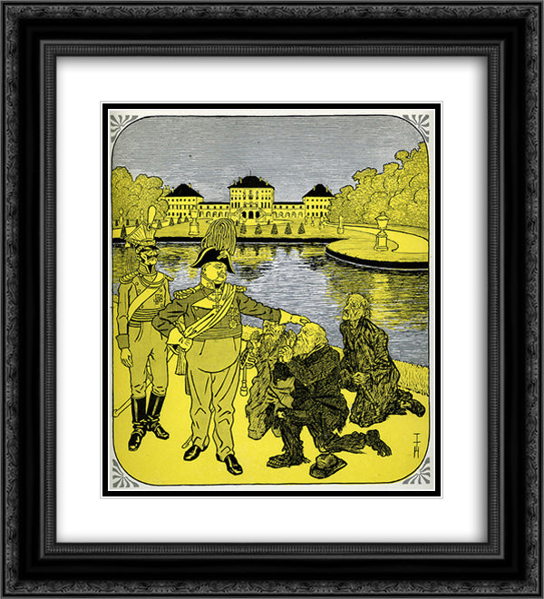 from Thorheiten 20x22 Black Ornate Wood Framed Art Print Poster with Double Matting by Heine, Thomas Theodor