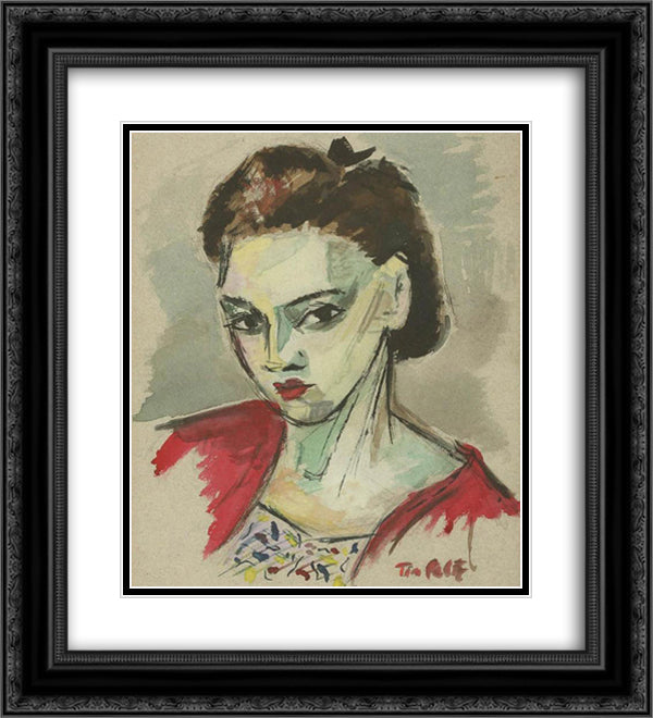 Self - Portrait 20x22 Black Ornate Wood Framed Art Print Poster with Double Matting by Peltz, Tia