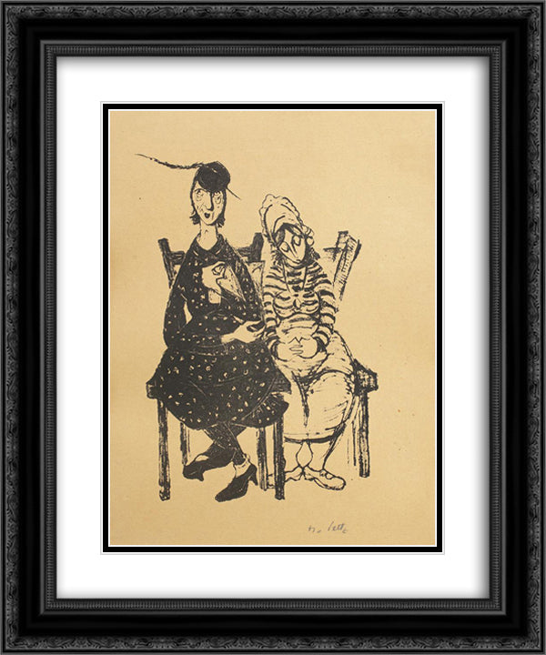The Elder Sister 20x24 Black Ornate Wood Framed Art Print Poster with Double Matting by Peltz, Tia