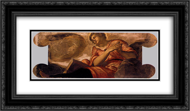 Allegory of Goodness 24x14 Black Ornate Wood Framed Art Print Poster with Double Matting by Tintoretto