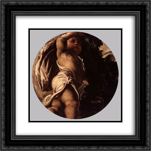 Autumn 20x20 Black Ornate Wood Framed Art Print Poster with Double Matting by Tintoretto