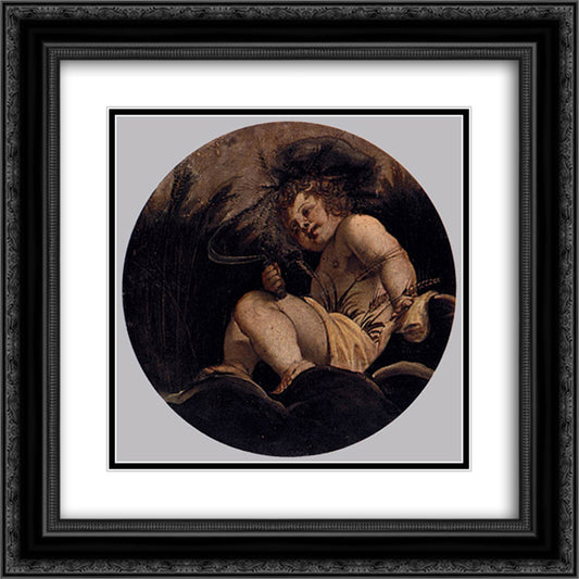 Summer 20x20 Black Ornate Wood Framed Art Print Poster with Double Matting by Tintoretto