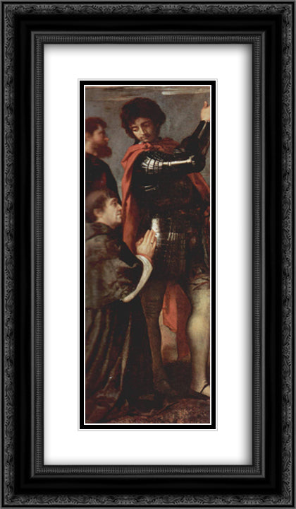 Cellach of Armagh 14x24 Black Ornate Wood Framed Art Print Poster with Double Matting by Titian