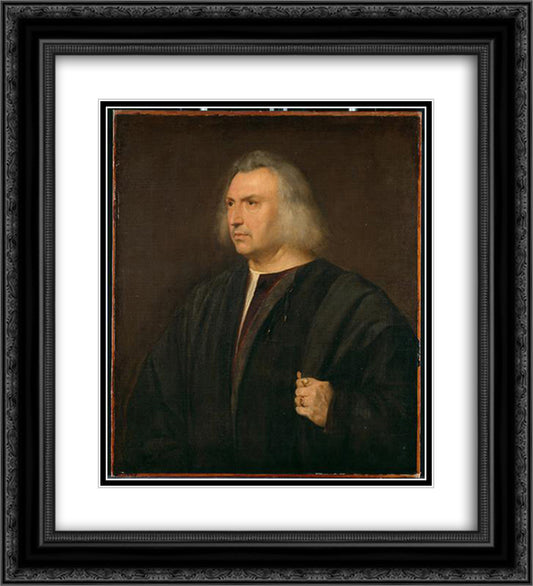 Gian Giacomo Bartolotti da Parma 20x22 Black Ornate Wood Framed Art Print Poster with Double Matting by Titian