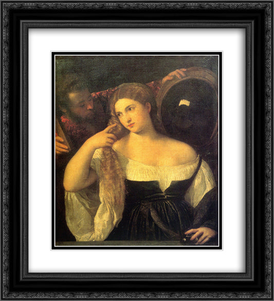 Vanitas 20x22 Black Ornate Wood Framed Art Print Poster with Double Matting by Titian