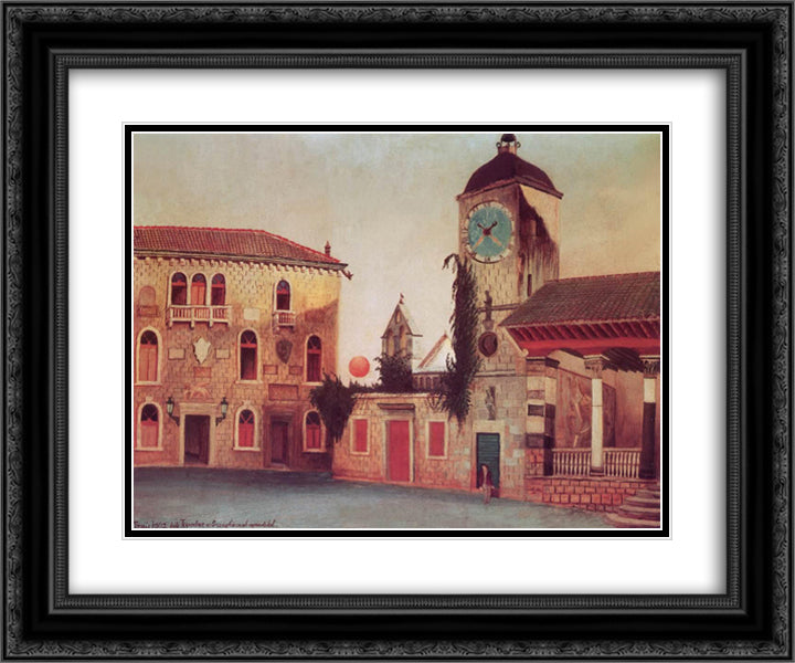 Sun Looking Back at Trau 24x20 Black Ornate Wood Framed Art Print Poster with Double Matting by Csontvary, Tivadar Kosztka