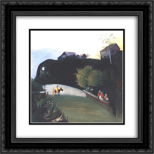 Trees in Electric Light at Jajce 20x20 Black Ornate Wood Framed Art Print Poster with Double Matting by Csontvary, Tivadar Kosztka