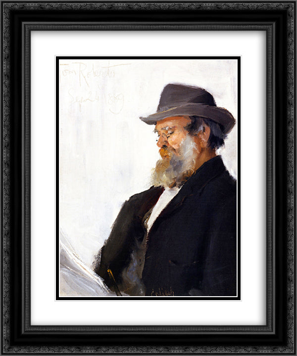 Alexander Augustus Anderson 20x24 Black Ornate Wood Framed Art Print Poster with Double Matting by Roberts, Tom