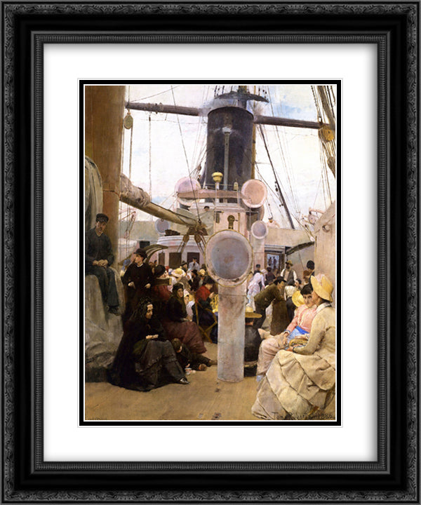 Coming South 20x24 Black Ornate Wood Framed Art Print Poster with Double Matting by Roberts, Tom