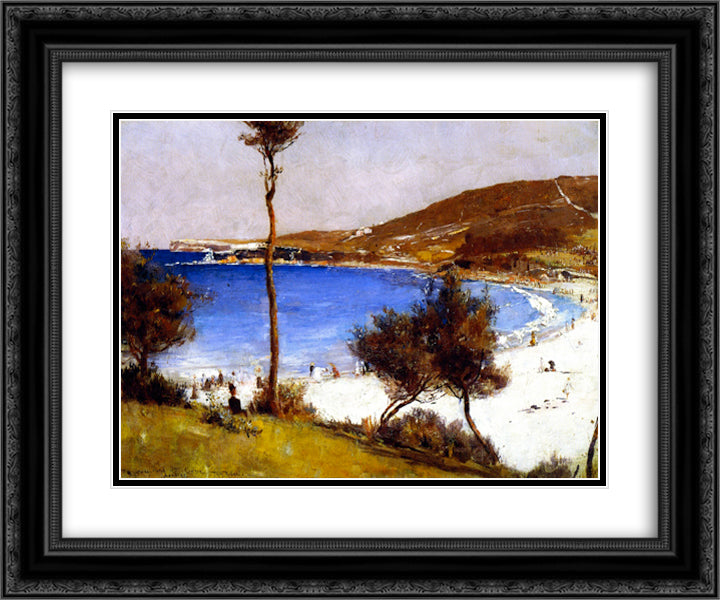 Holiday Sketch at Coogee 24x20 Black Ornate Wood Framed Art Print Poster with Double Matting by Roberts, Tom