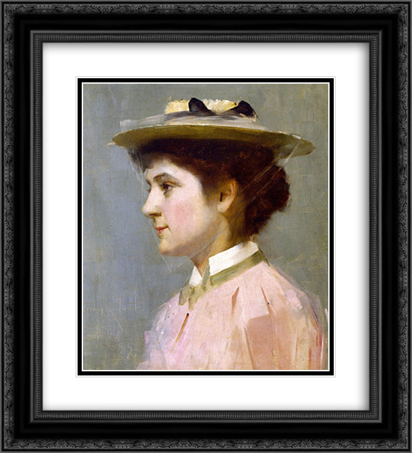 Miss Isobel McDonald 20x22 Black Ornate Wood Framed Art Print Poster with Double Matting by Roberts, Tom