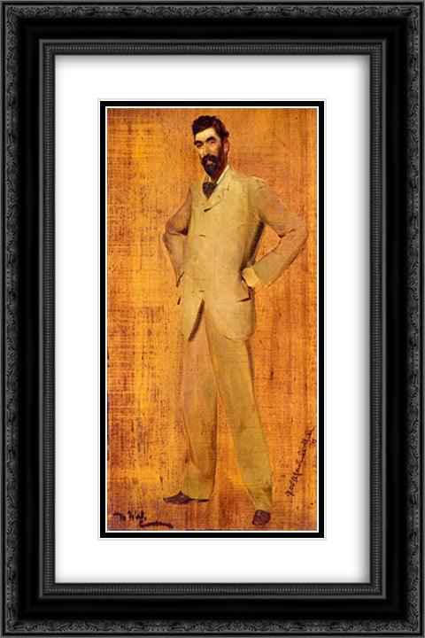 Professor G. W. L. Marshall-Hall 16x24 Black Ornate Wood Framed Art Print Poster with Double Matting by Roberts, Tom