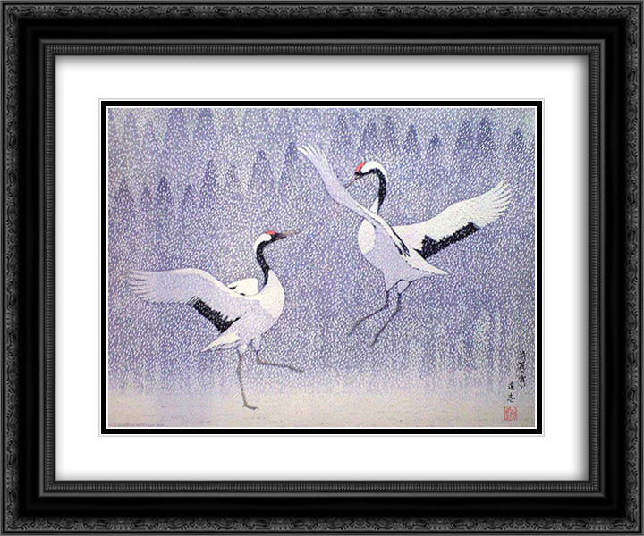 Dance of Eternal Love 24x20 Black Ornate Wood Framed Art Print Poster with Double Matting by Yoshida, Toshi