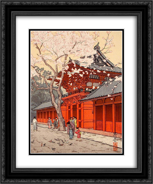 Heijinja 20x24 Black Ornate Wood Framed Art Print Poster with Double Matting by Yoshida, Toshi