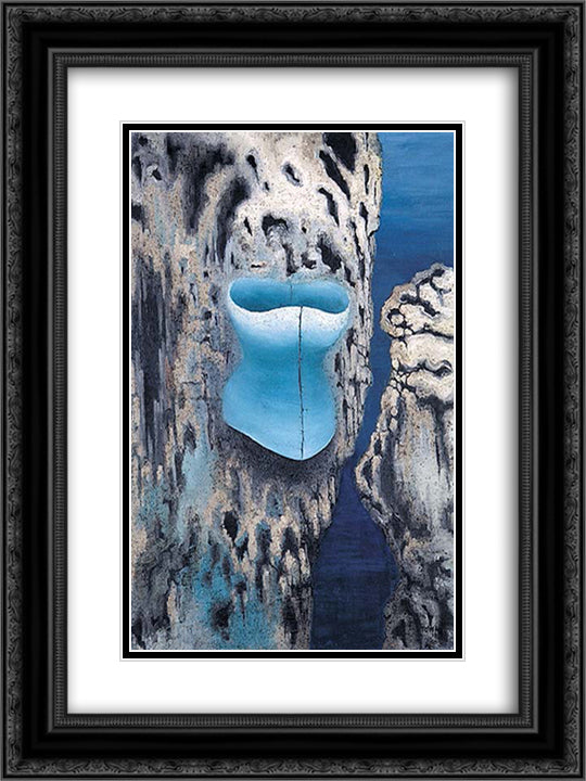 The Abandoned Burrow 18x24 Black Ornate Wood Framed Art Print Poster with Double Matting by Toyen