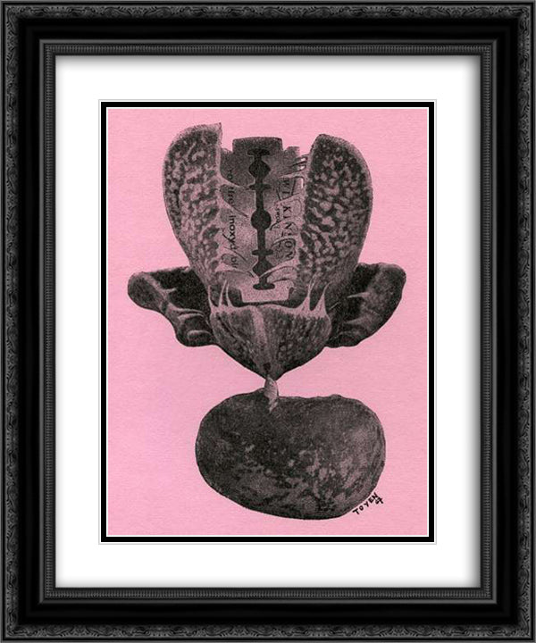 The Gilletes 20x24 Black Ornate Wood Framed Art Print Poster with Double Matting by Toyen