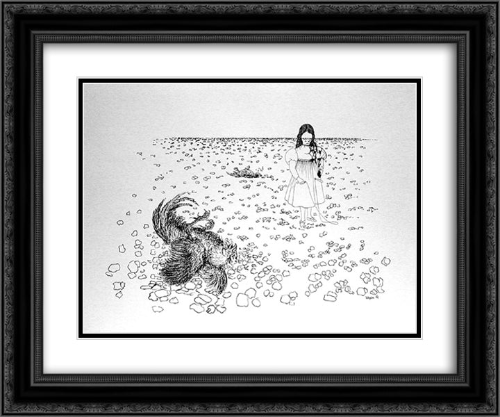 The Shooting Gallery II 24x20 Black Ornate Wood Framed Art Print Poster with Double Matting by Toyen