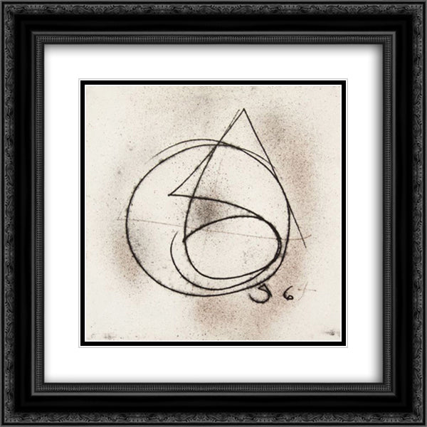 Five Six and Four (77 - 654) 20x20 Black Ornate Wood Framed Art Print Poster with Double Matting by Wilke, Ulfert