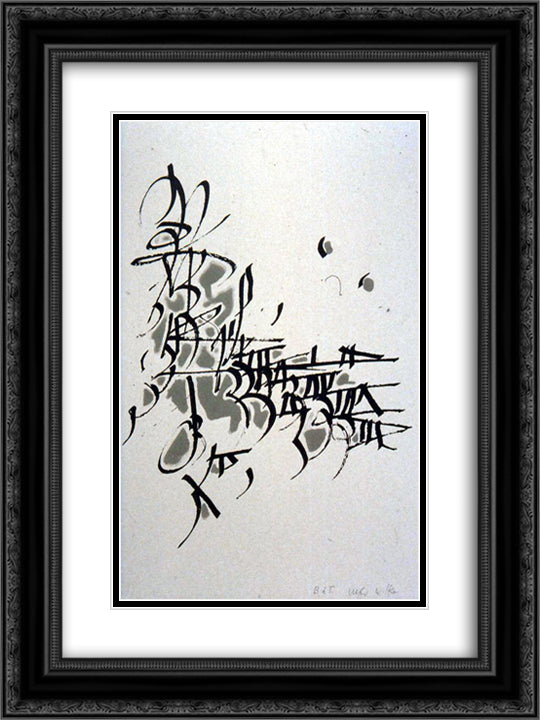 Untitled 18x24 Black Ornate Wood Framed Art Print Poster with Double Matting by Wilke, Ulfert