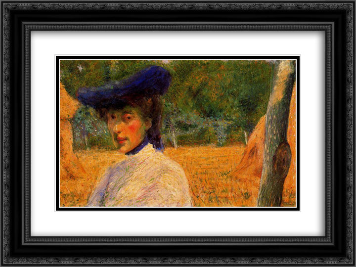 Adriana Bisi Fabbri 24x18 Black Ornate Wood Framed Art Print Poster with Double Matting by Boccioni, Umberto