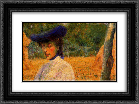 Adriana Bisi Fabbri 24x18 Black Ornate Wood Framed Art Print Poster with Double Matting by Boccioni, Umberto