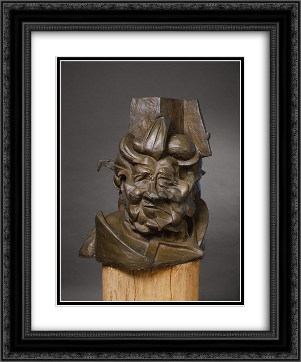 Antigraceful 20x24 Black Ornate Wood Framed Art Print Poster with Double Matting by Boccioni, Umberto